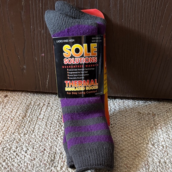 Accessories - Brand new womensThermal Insulated Socks - Gray and Purple
